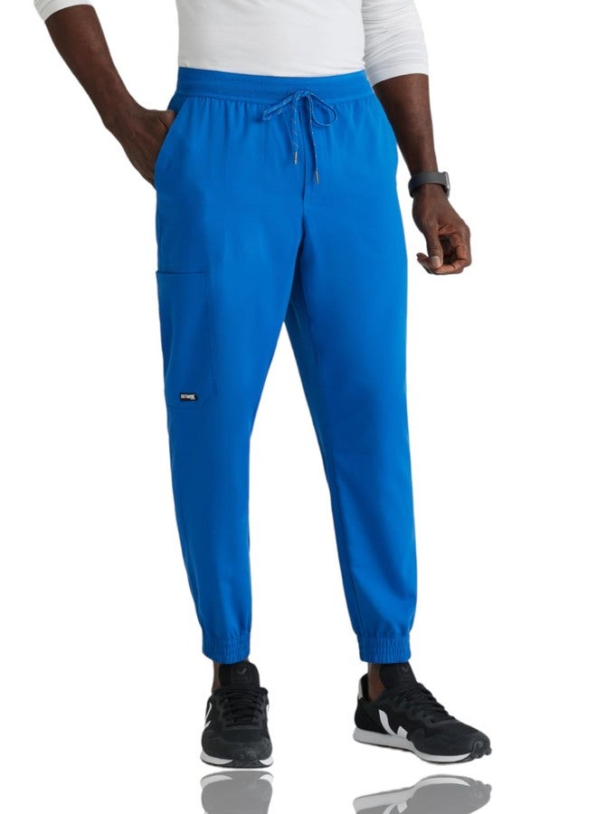 BARCO Grey's Anatomy Spandex Stretch Direct - Striker Scrub Jogger for Men Medium Short New Royal - Image 1